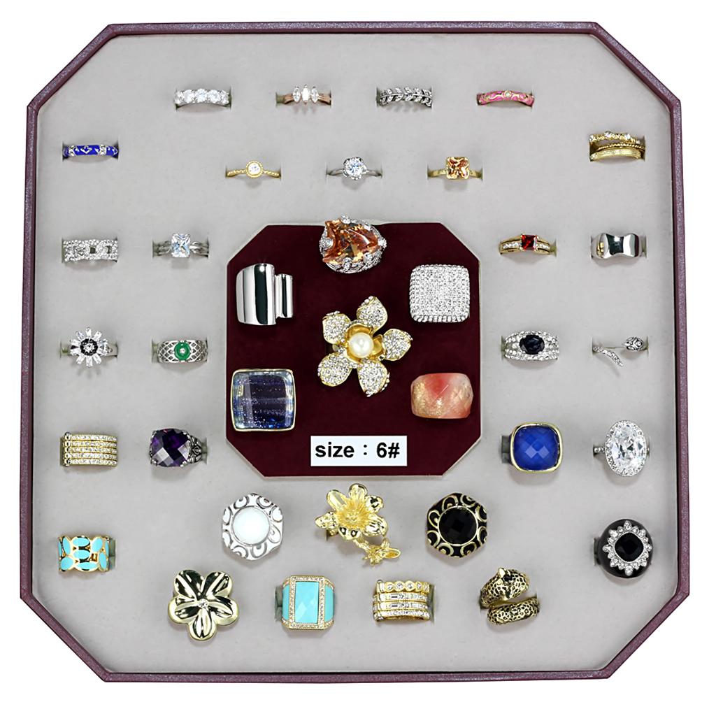 026-SIZE6 - Assorted Brass Ring with Assorted  in Assorted
