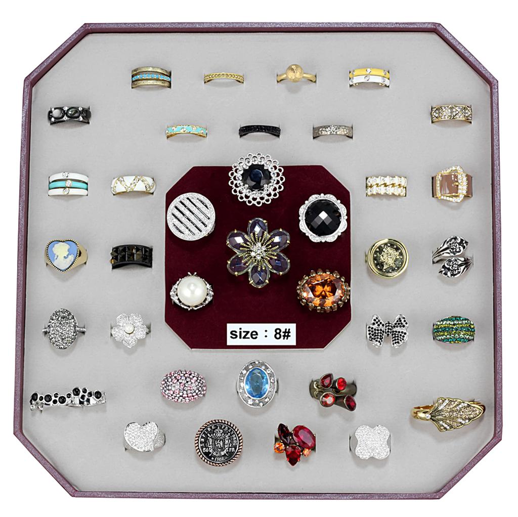 025-SIZE8 - Assorted Brass Ring with Assorted  in Assorted