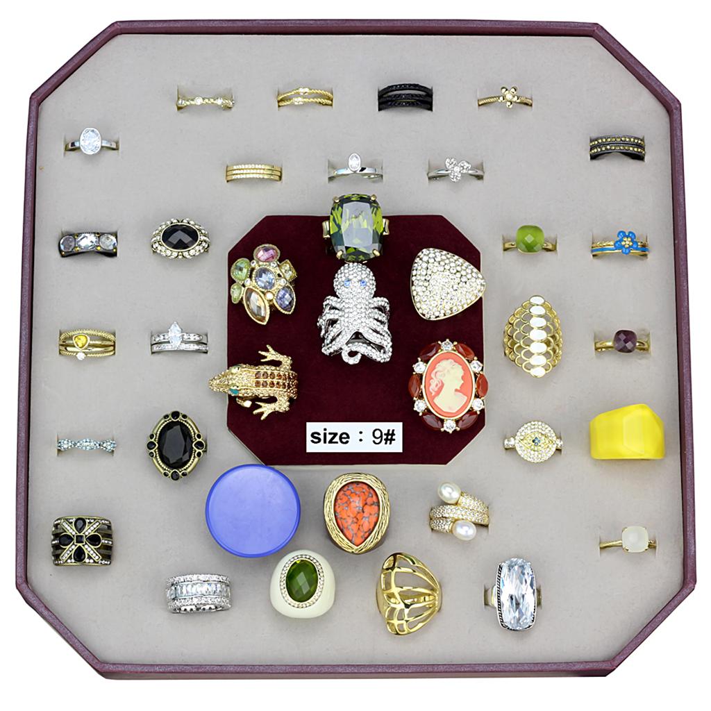 025-SIZE9 - Assorted Brass Ring with Assorted  in Assorted