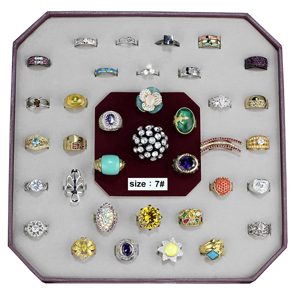 026-SIZE7 - Assorted Brass Ring with Assorted  in Assorted