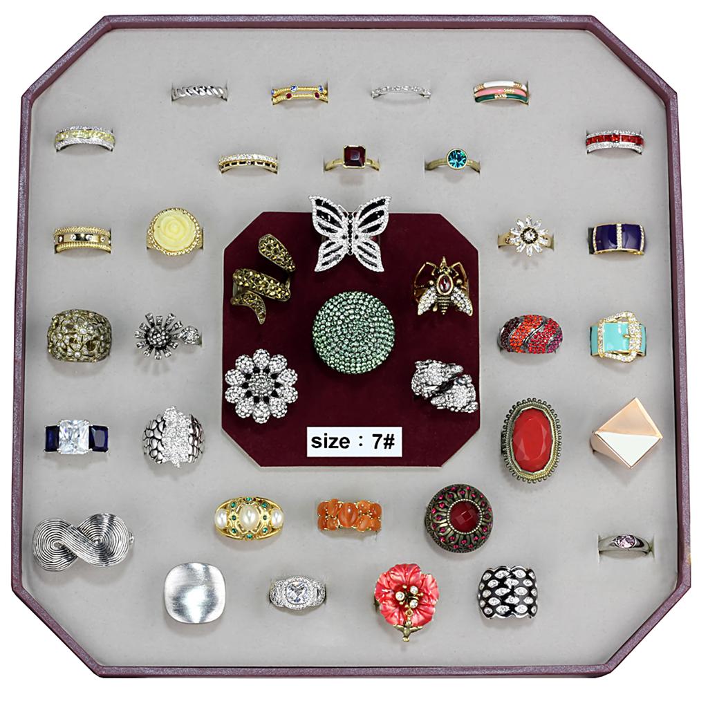 027-SIZE8 - Assorted Brass Ring with Assorted  in Assorted