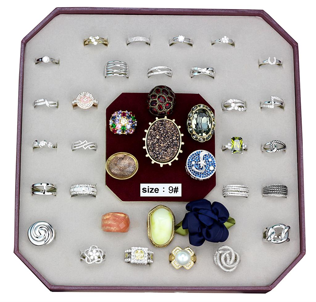028-SIZE9 - Assorted Brass Ring with Assorted  in Assorted