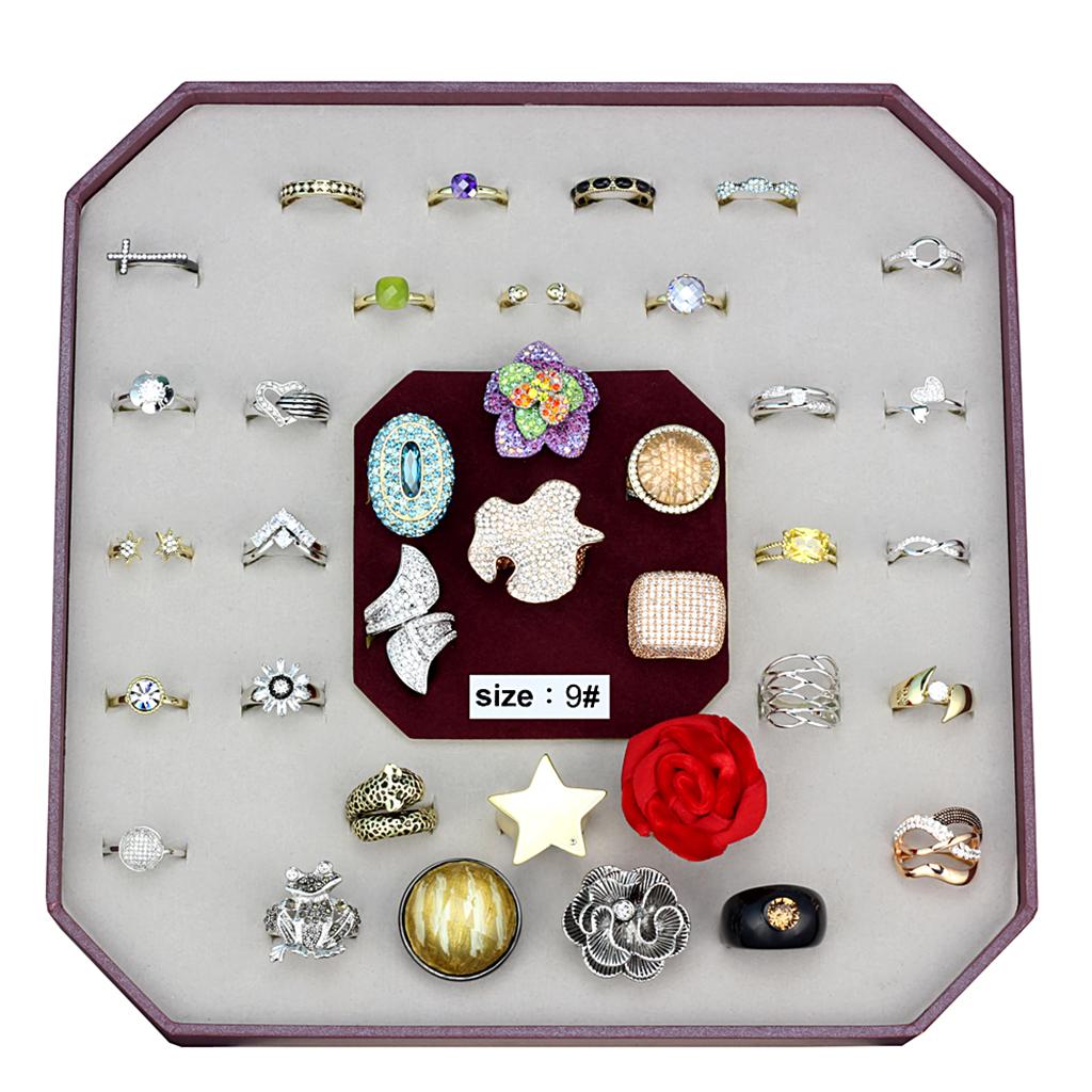 030-SIZE9 - Assorted Brass Ring with Assorted  in Assorted