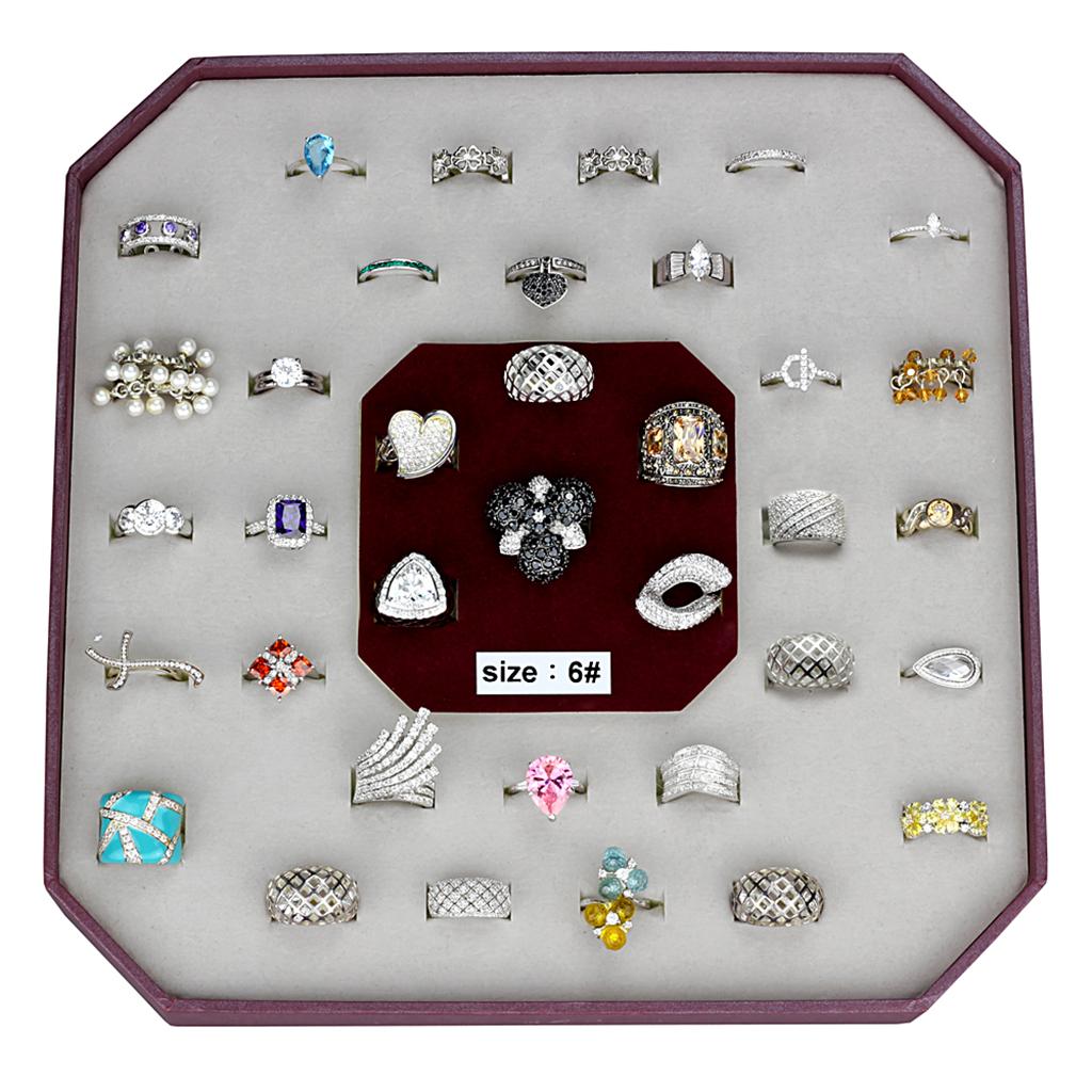 001-SIZE6 - Assorted 925 Sterling Silver Ring with Assorted  in Assorted