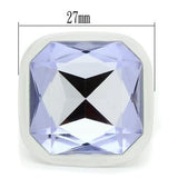 Resin Ring with Synthetic Acrylic in Light Amethyst