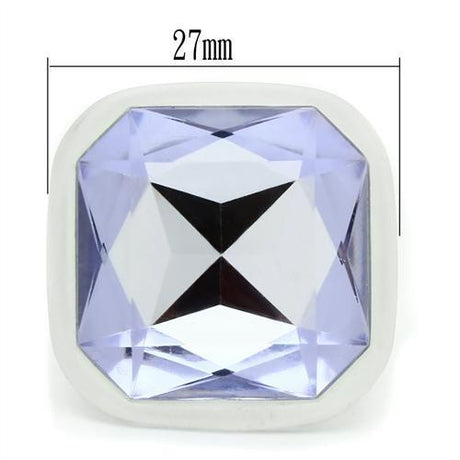 Resin Ring with Synthetic Acrylic in Light Amethyst
