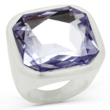 Resin Ring with Synthetic Acrylic in Light Amethyst