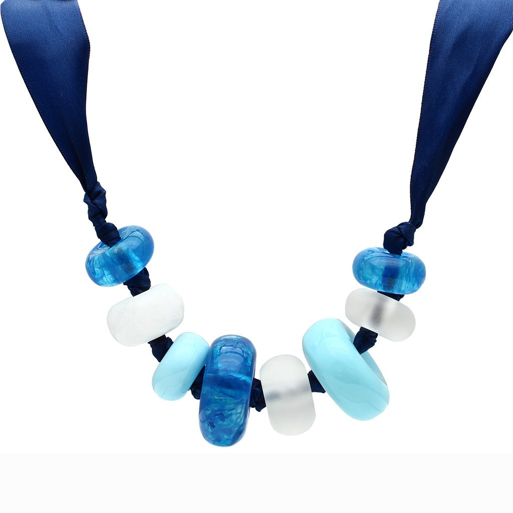 Resin Necklace with Synthetic Synthetic Stone in Multi Color