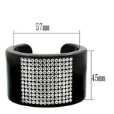 Resin Bangle with Top Grade Crystal  in Clear