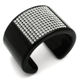 Resin Bangle with Top Grade Crystal  in Clear