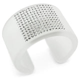 Resin Bangle with Top Grade Crystal  in Clear