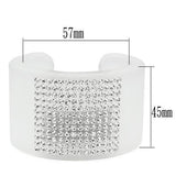 Resin Bangle with Top Grade Crystal  in Clear