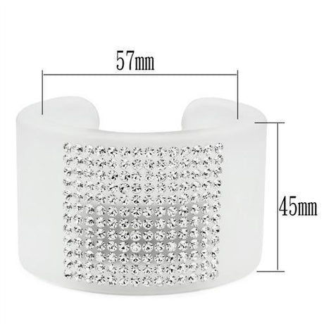 Resin Bangle with Top Grade Crystal  in Clear