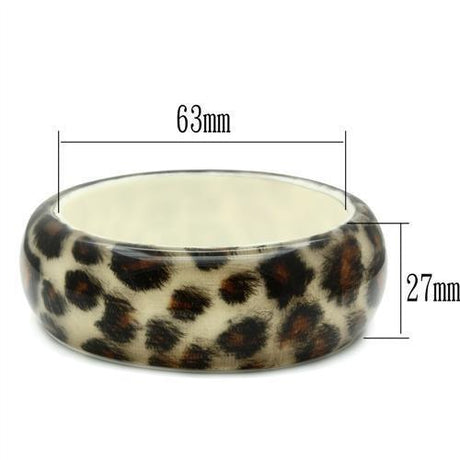 Resin Bangle with Synthetic Synthetic Stone in Animal pattern