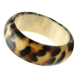 Resin Bangle with Synthetic Synthetic Stone in Animal pattern