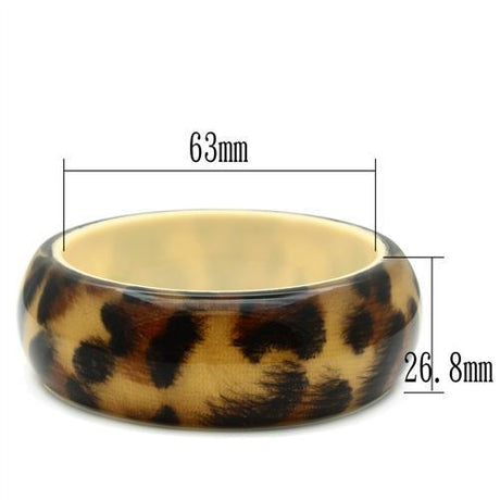 Resin Bangle with Synthetic Synthetic Stone in Animal pattern