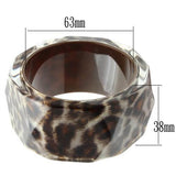 Resin Bangle with Synthetic Synthetic Stone in Animal pattern