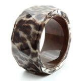 Resin Bangle with Synthetic Synthetic Stone in Animal pattern