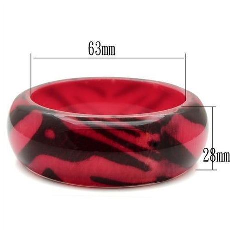 Resin Bangle with Synthetic Synthetic Stone in Animal pattern