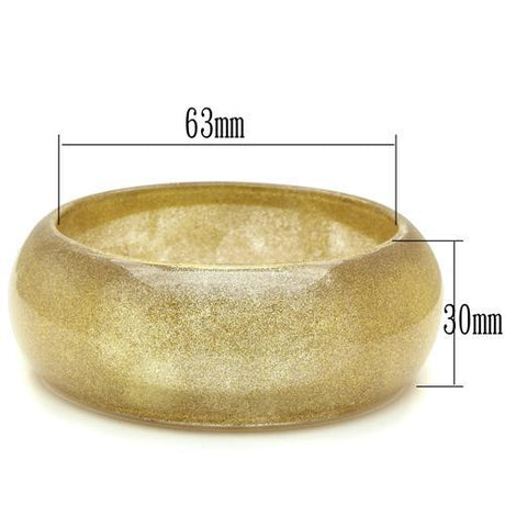 Resin Bangle with Synthetic Synthetic Stone in Brown