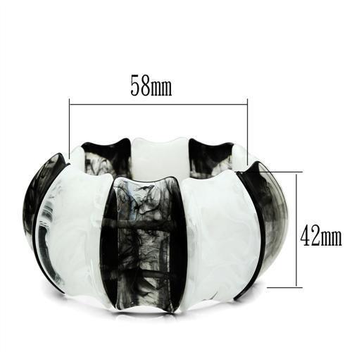 Resin Bracelet with Synthetic Synthetic Stone in Multi Color