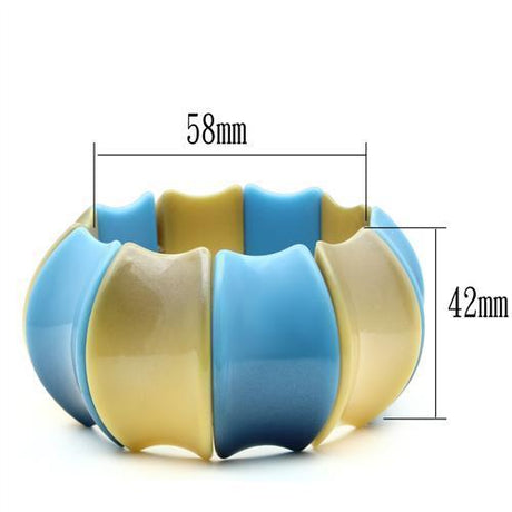 Resin Bracelet with Synthetic Synthetic Stone in Multi Color