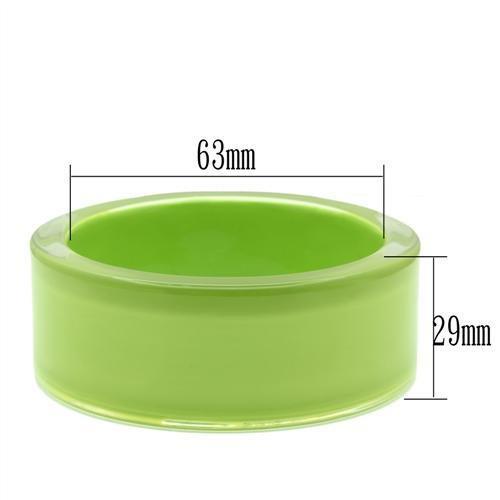 Resin Bangle with Synthetic Synthetic Stone in Peridot
