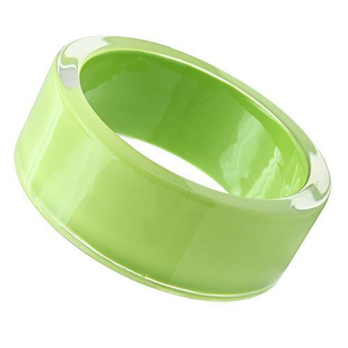 Resin Bangle with Synthetic Synthetic Stone in Peridot