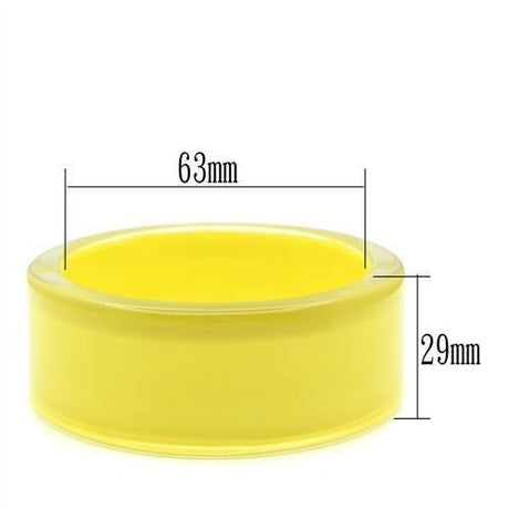 Resin Bangle with Synthetic Synthetic Stone in Citrine Yellow