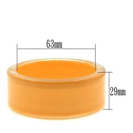Resin Bangle with Synthetic Synthetic Stone in Orange