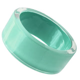 Resin Bangle with Synthetic Synthetic Stone in Emerald