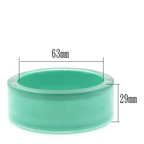 Resin Bangle with Synthetic Synthetic Stone in Emerald