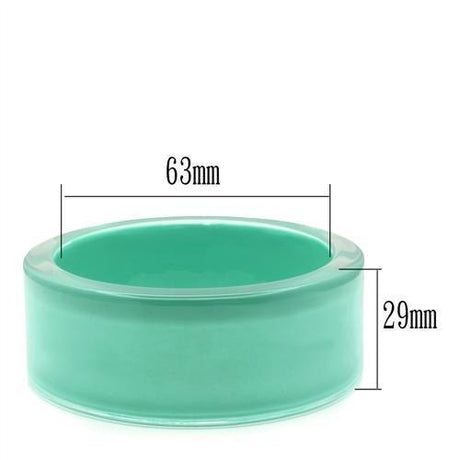 Resin Bangle with Synthetic Synthetic Stone in Emerald