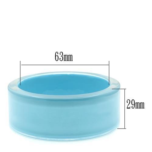Resin Bangle with Synthetic Synthetic Stone in Sea Blue