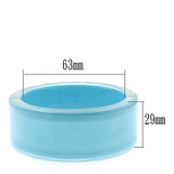 Resin Bangle with Synthetic Synthetic Stone in Sea Blue