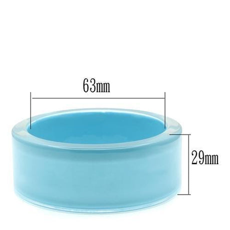 Resin Bangle with Synthetic Synthetic Stone in Sea Blue