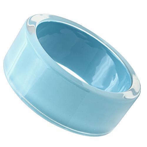 Resin Bangle with Synthetic Synthetic Stone in Sea Blue