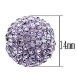 Rhodium Brass Chain Pendant with Top Grade Crystal  in Light Amethyst
