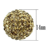 Rhodium Brass Chain Pendant with Top Grade Crystal  in Topaz