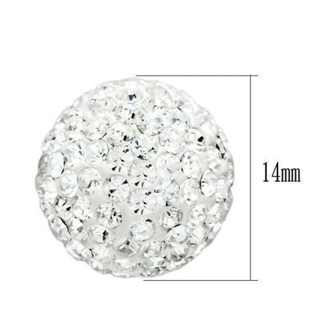 Rhodium Brass Chain Pendant with Top Grade Crystal  in Clear