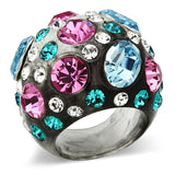 Resin Ring with Top Grade Crystal  in Multi Color