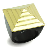 IP Gold(Ion Plating) Stainless Steel Ring with No Stone